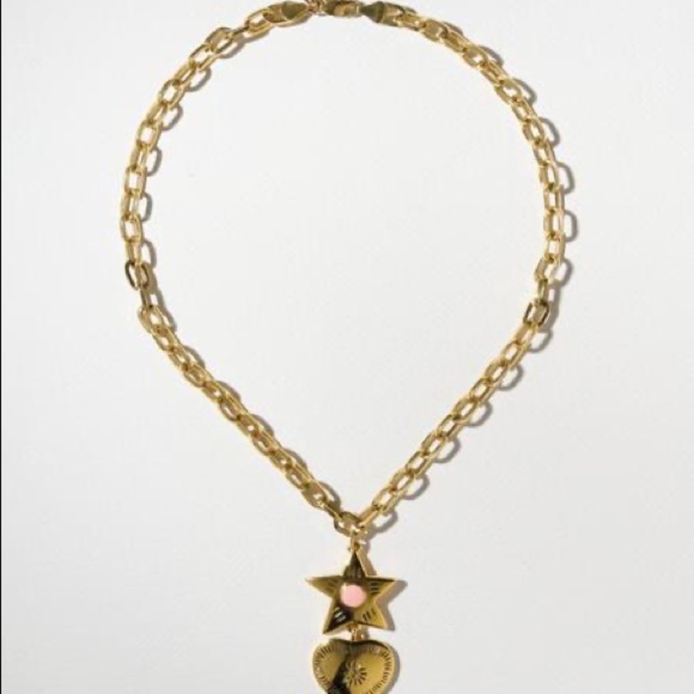Vanessa Mooney star-heart link necklace